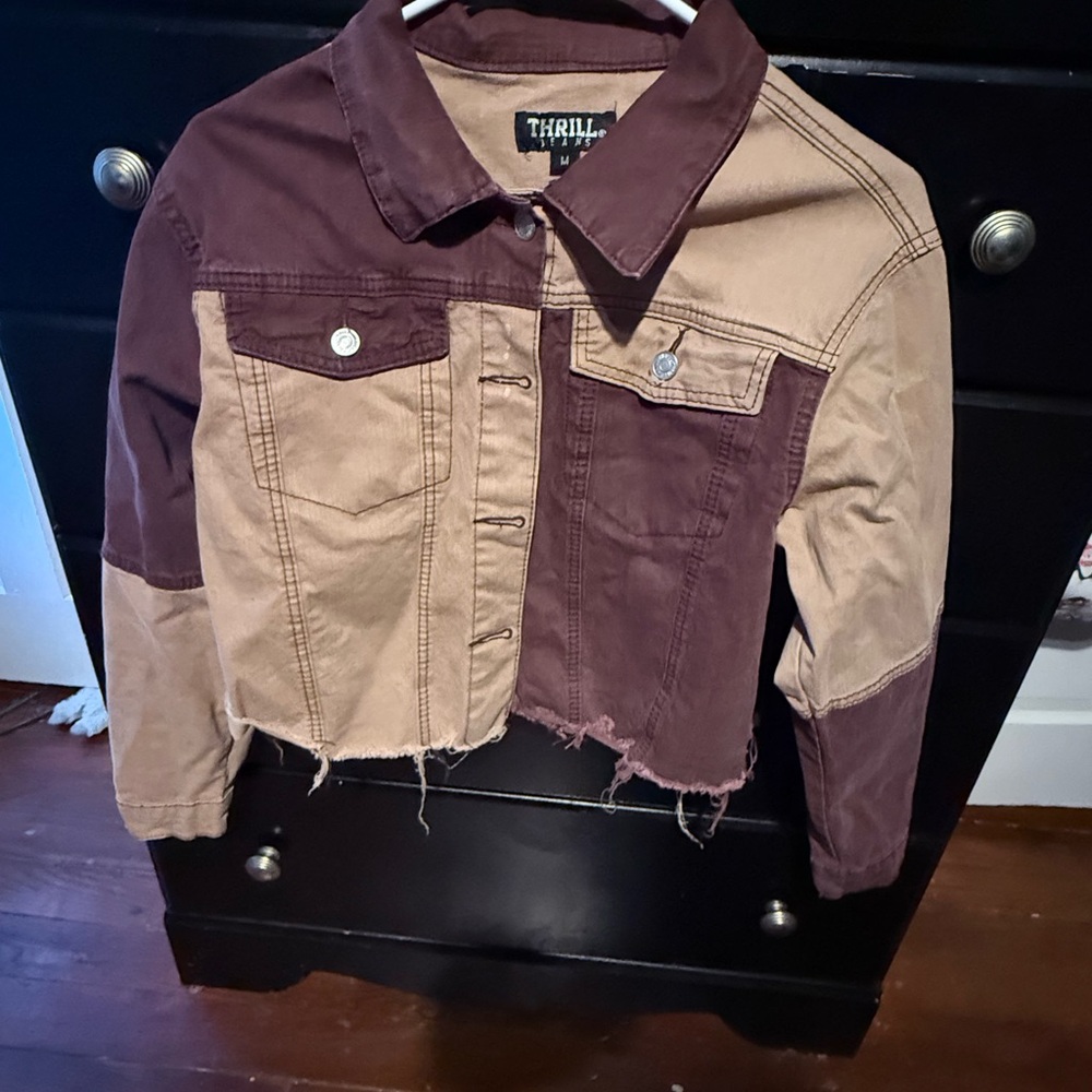 Thrills Two-Tone Denim Jacket